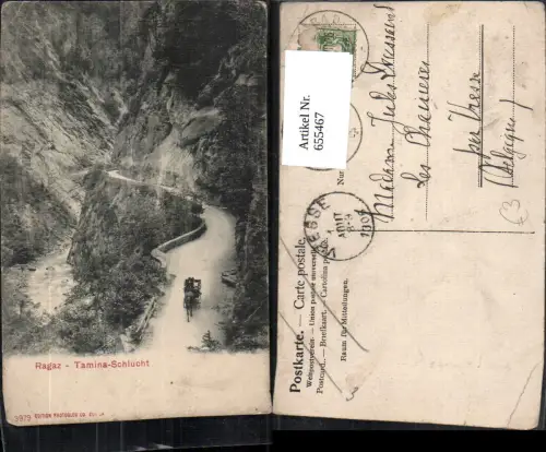 655467,Ragaz Tamina-Schlucht Kutsche Taminaschlucht Pfäfers