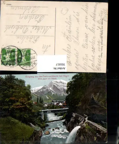 705917 Ausgang a. d. Taminaschlucht b. Ragaz Bad Ragaz