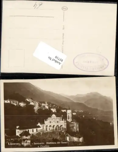 85710,Lacarno Basilica Santuario Madonna del Sasso e Orselina Detailansicht Kt Tessin