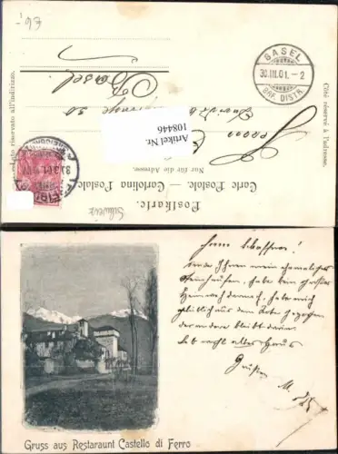108446,Gruss aus Restaurant Castello di Ferro b. Locarno