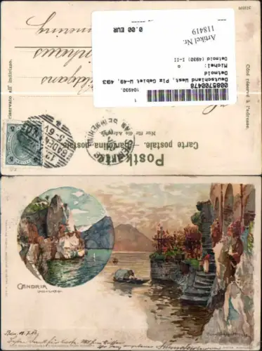 118419,Litho Manuel Wielandt Gandria Lago di Lugano Lugano Kt. Tessin pub Nister