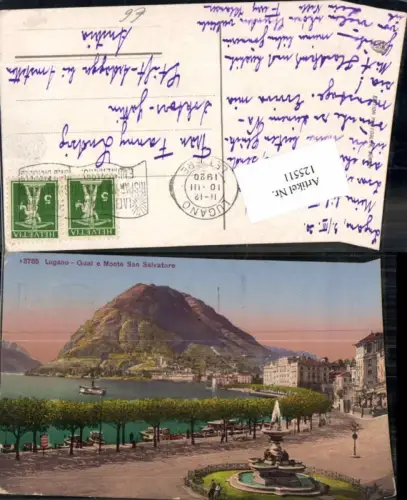 125511,Lugano Quai e Monte San Salvatore Kt Tessin