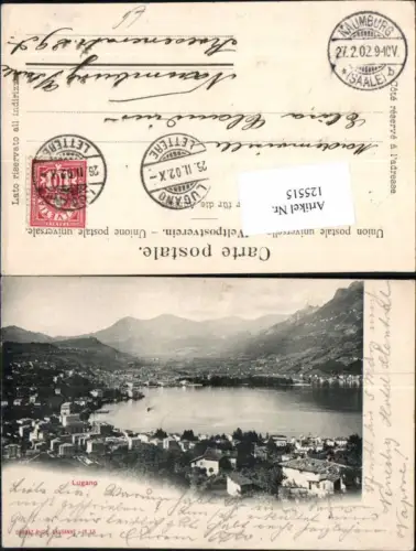 125515,Lugano Tolle alte Ortsansicht Kt Tessin 1900