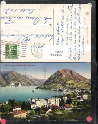 132165,Lugano e Monte San Salvatore Ansicht 1917 Kt. Tessin