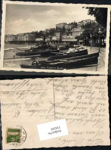134242,Lugano Partie am Quai Boote Hotels Kt Tessin