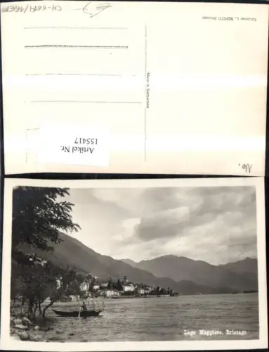 155417,Lago Maggiore Brissago Ascona Ansicht m. Boot Kt Tessin