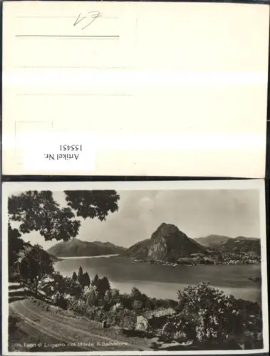 155451,Lago di Lugano col Monte S Salvatore Kt Tessin