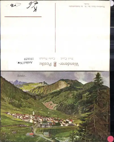 191659,Künstler Ak R. Carl L. Airolo Totale Kt Tessin