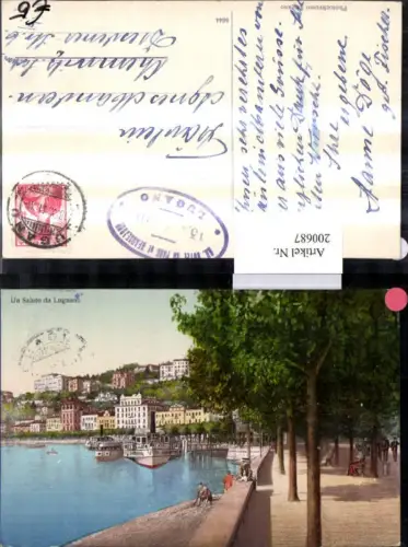 200687,Un Saluto da Lugano Teilansicht Partie Dampfer Kt Tessin