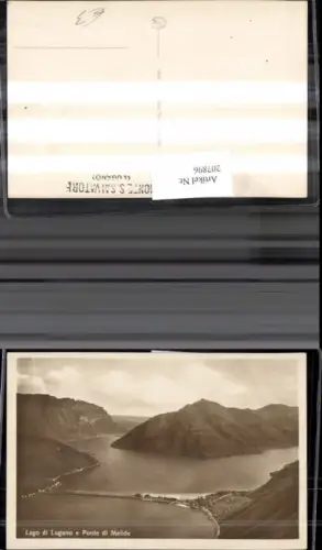 207896,Lago di Lugano e Ponte di Melide Kt Tessin