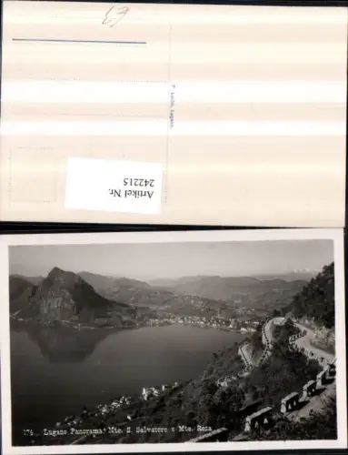 242215,Lugano Panorama Totale m. Monte S. Salvatore e Monte Rosa Kt Tessin
