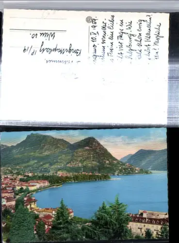 309786,Lugano Panorama Totale m. Monte Bre Bergkulisse Kt Tessin
