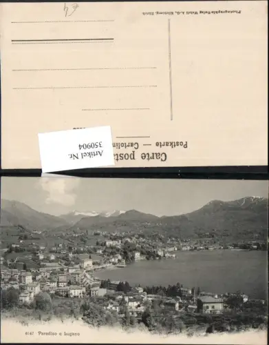 350904,Paradiso e Lugano Totale Bergkulisse Kt Tessin