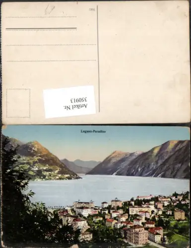 350913,Lugano Paradiso Teilansicht Bergkulisse Kt Tessin