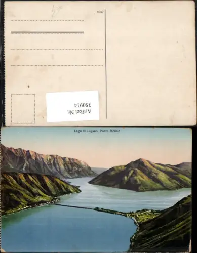 350914,Lago di Lugano Ponte Melide Brücke Kt Tessin