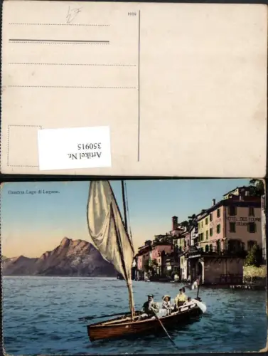 350915,Lago di Lugano Gandria Hotel Segelboot Kt Tessin