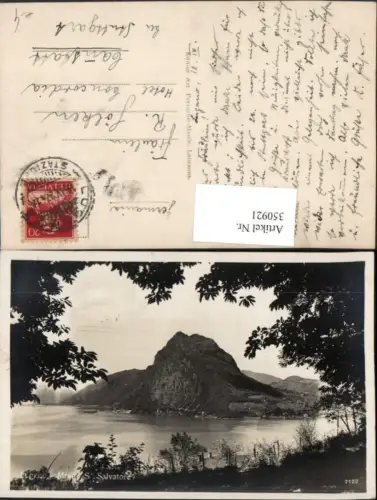 350921,Lugano Monte San Salvatore Bergkulisse Kt Tessin