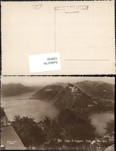 350926,Lago di Lugano Vista dal Monte Bre Bergkulisse Kt Tessin