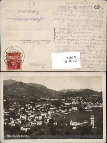 350928,Lugano Paradiso Totale Bergkulisse Kt Tessin