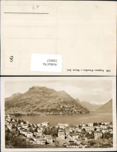 350937,Lugano Paradiso Totale e Monte Bre Bergkulisse Kt Tessin