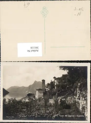 391118,Lago di Lugano Gandria Partie Kirche Bergkulisse Kt Tessin