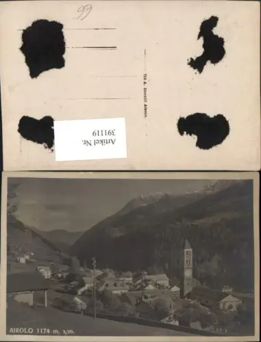 391119,Airolo Totale Kirche Bergkulisse Kt Tessin