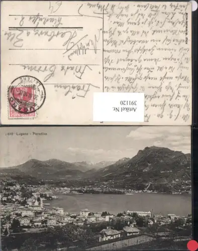 391120,Lugano Paradiso Totale Bergkulisse Kt Tessin