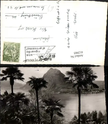 412905,Lugano m. Monte San Salvatore Palmen Kt Tessin