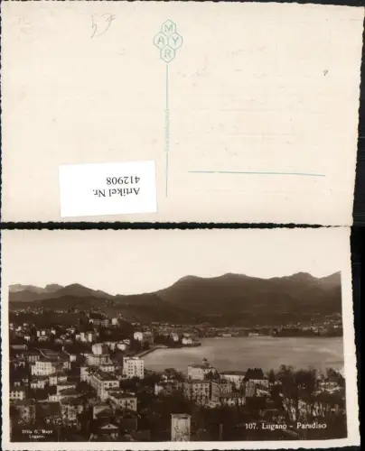 412908,Lugano Paradiso Totale Bergkulisse Kt Tessin