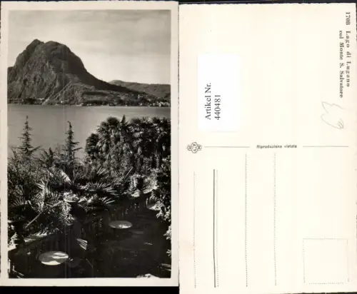440481,Lago di Lugano col Monte San Salvatore Kt Tessin
