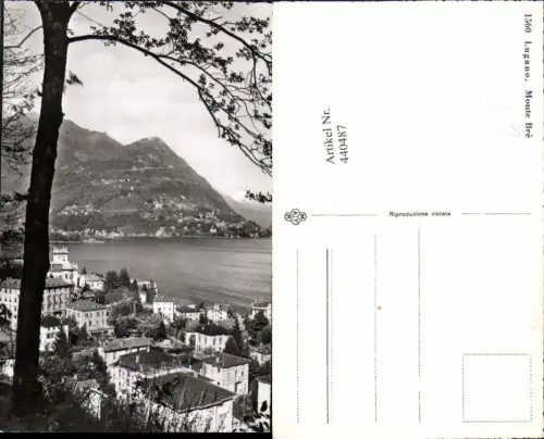 440487,Lugano Monte Bre Teilansicht Kt Tessin