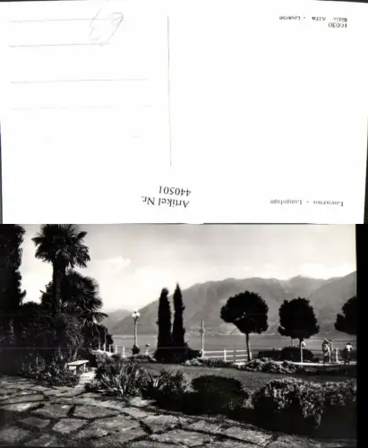 440501,Locarno Lungolago Park Bergkulisse Kt Tessin