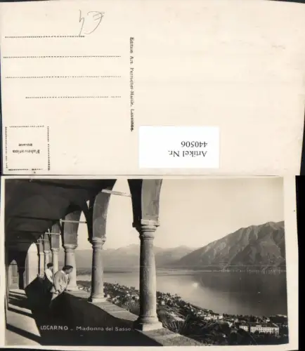 440506,Locarno Madonna del Sasso Kirche Arkaden Kt Tessin