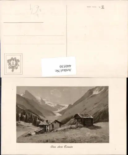 440530,Künstler K Splitgerber Tessin Landschaft Bergkulisse