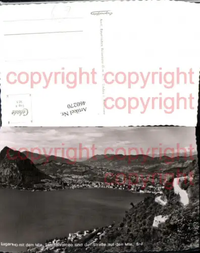 460270,Lugano Totale m. Monte S. Salvatore Bergkulisse Kt Tessin