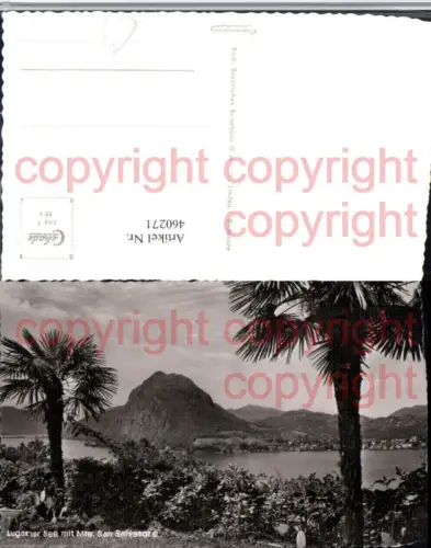 460271,Luganer See m. Monte S. Salvatore Bergkulisse Kt Tessin