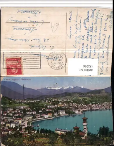 482296,Lugano Paradiso Totale Bergkulisse Kt Tessin