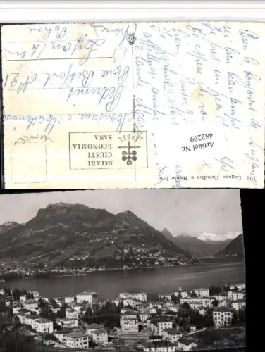 482299,Lugano Paradiso e Monte Bre Teilansicht Bergkulisse Kt Tessin
