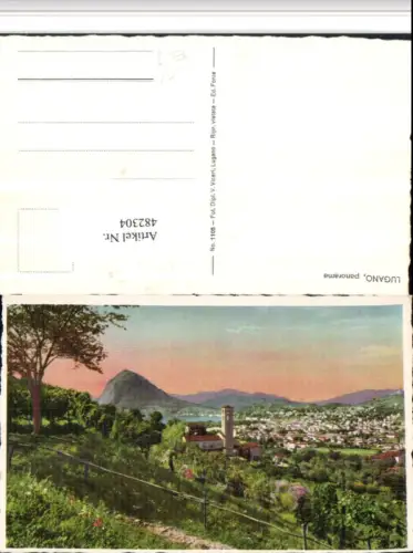 482304,Lugano Panorama Teilansicht Kt Tessin