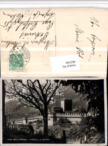 482340,Bellinzona Castello di Svitto Burg Baumblüte Kt Tessin