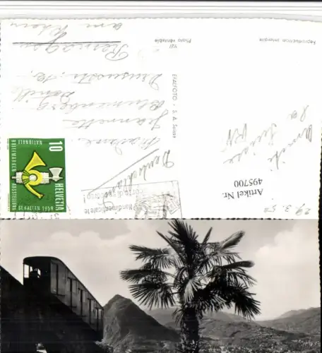 495700,Lugano Panorama Bergbahn Palme Kt Tessin