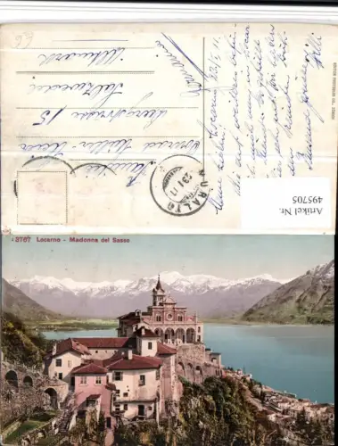 495705,Locarno Madonna del Sasso Kirche Bergkulisse Kt Tessin
