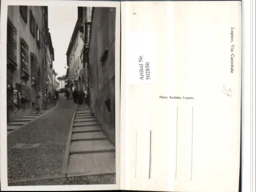502850,Lugano Via Cattedrale Straßenansicht Kt Tessin