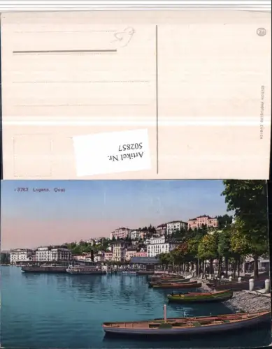 502857,Lugano Quai Teilansicht Boote Dampfer Kt Tessin