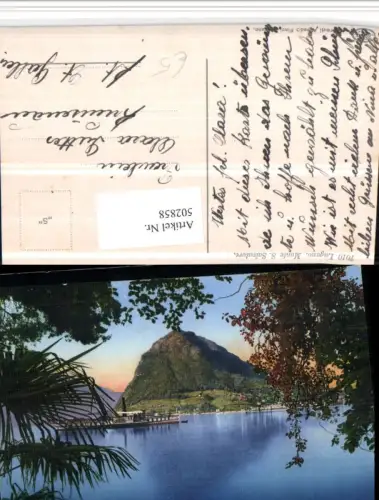 502858,Lugano Monte San Salvatore Dampfer Berg Kt Tessin