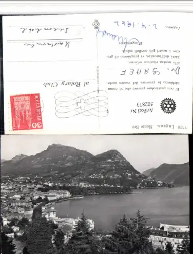 502873,Lugano Teilansicht Monte Bre Bergkulisse Kt Tessin