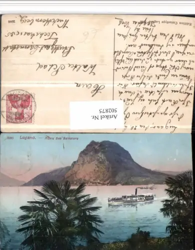 502875,Lugano Monte San Salvatore Dampfer Berg Kt Tessin