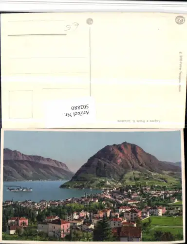 502880,Lugano e Monte San Salvatore Totale Bergkulisse Kt Tessin