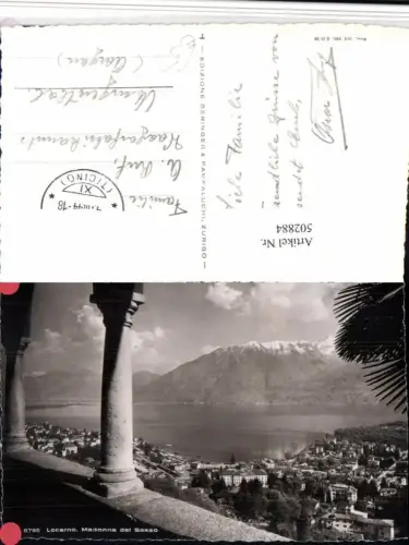 502884,Locarno Madonna del Sasso Ausblick Bergkulisse Kt Tessin