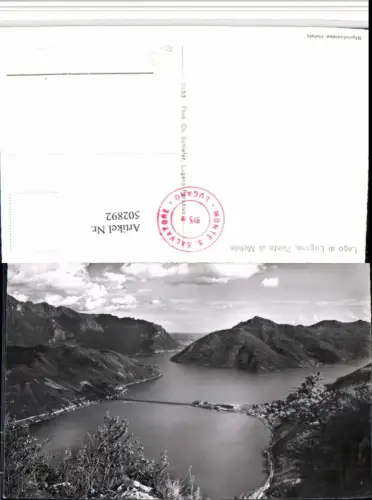 502892,Lago di Lugano Ponte di Melide Brücke Bergkulisse Kt Tessin